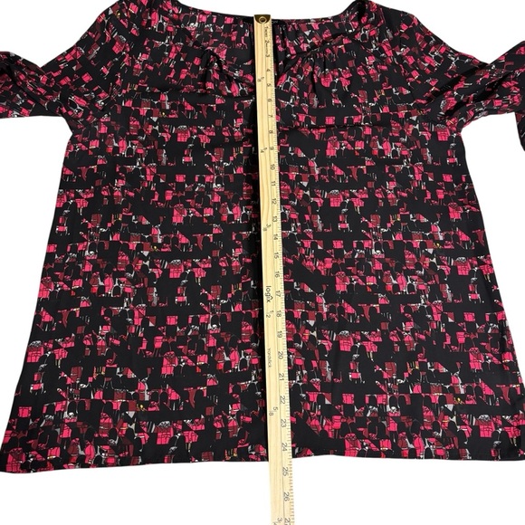 Thakoon For Designation Iconic Print Blouse Size Large Peasant Office Workwear - Picture 15 of 16